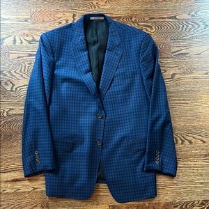 Nordstrom Men’s sports jacket Men's Blue plaid | size 44 regular